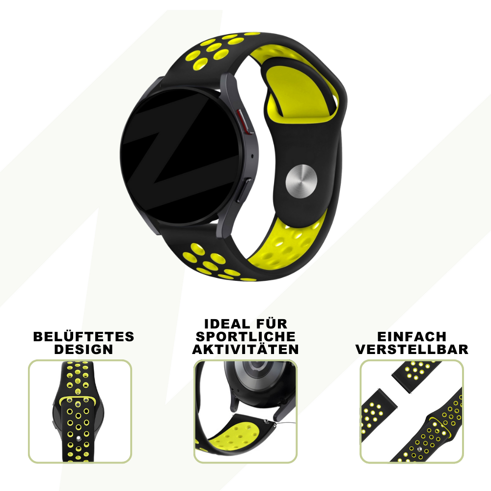 Bandz Coros Apex 2 sport band 'Deluxe' (zwart/geel)