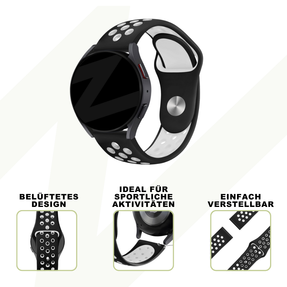 Bandz Coros Pace 2 sport band 'Deluxe' (zwart/wit)