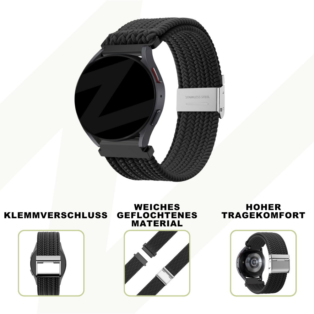 Bandz Coros Apex 42mm Woven Nylon Strap (Black)