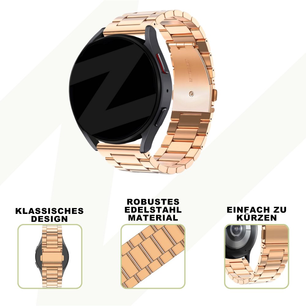 Bandz Coros Apex 42mm stalen band 'Classic' (rosé goud)
