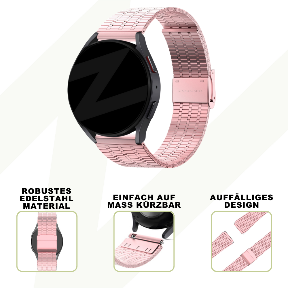 Bandz Coros Apex 2 verstelbare stalen band (roze)