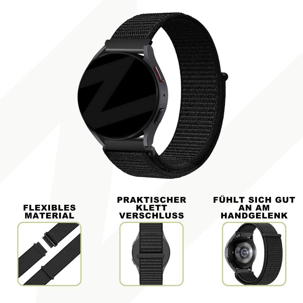 Bandz Coros Apex 46mm Nylon Loop Strap (Black)