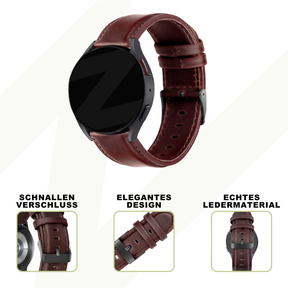 Bandz Suunto 9 Peak Pro lederen band 'Classic' (donkerbruin)