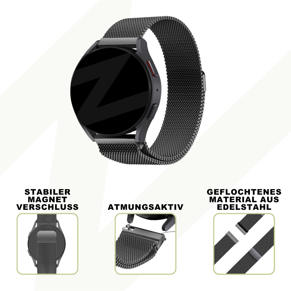 Bandz Suunto Vertical Milanese Loop Strap (Black)