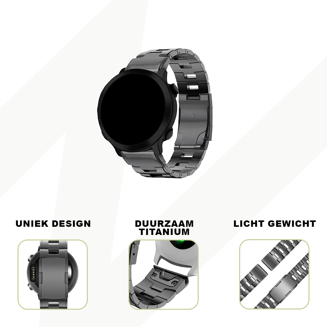 Bandz Garmin Forerunner 935 titanium schakel band (grijs)