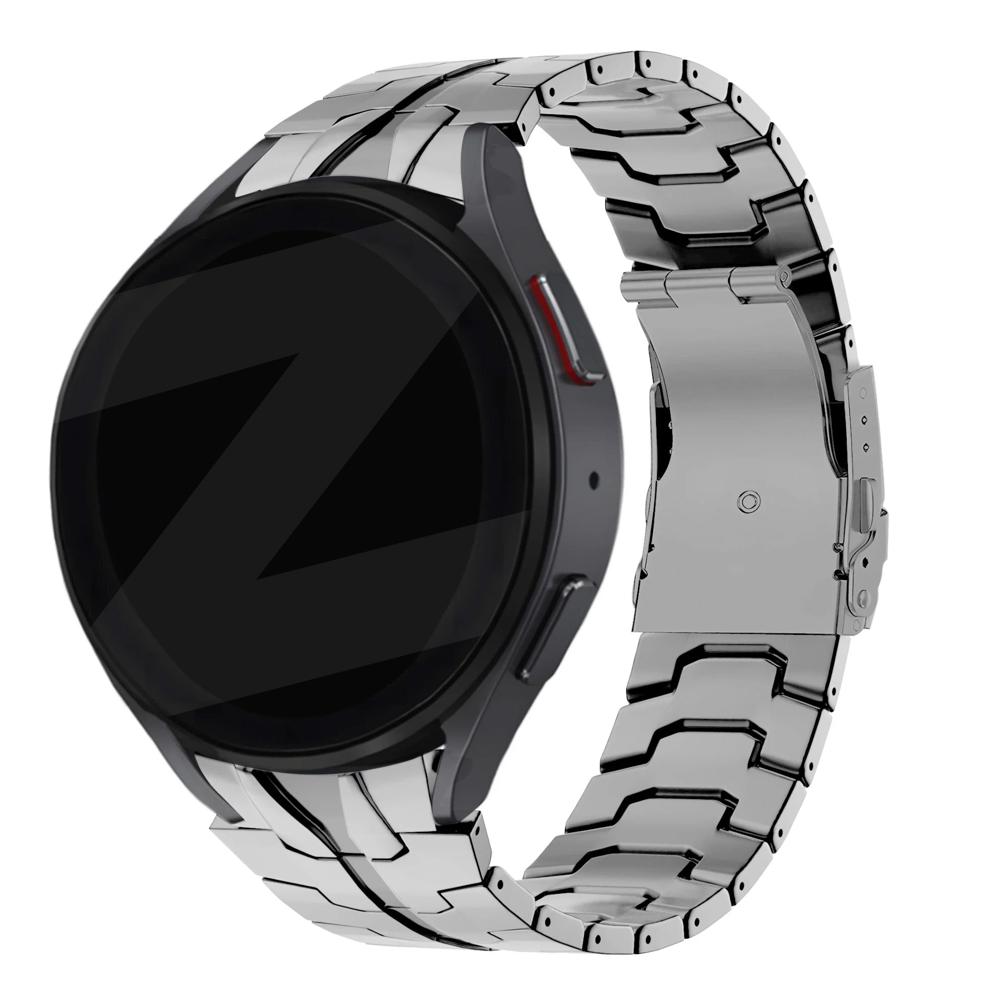 Bandz Samsung Galaxy Watch 5 40mm stalen band 'Iron' (zilver)