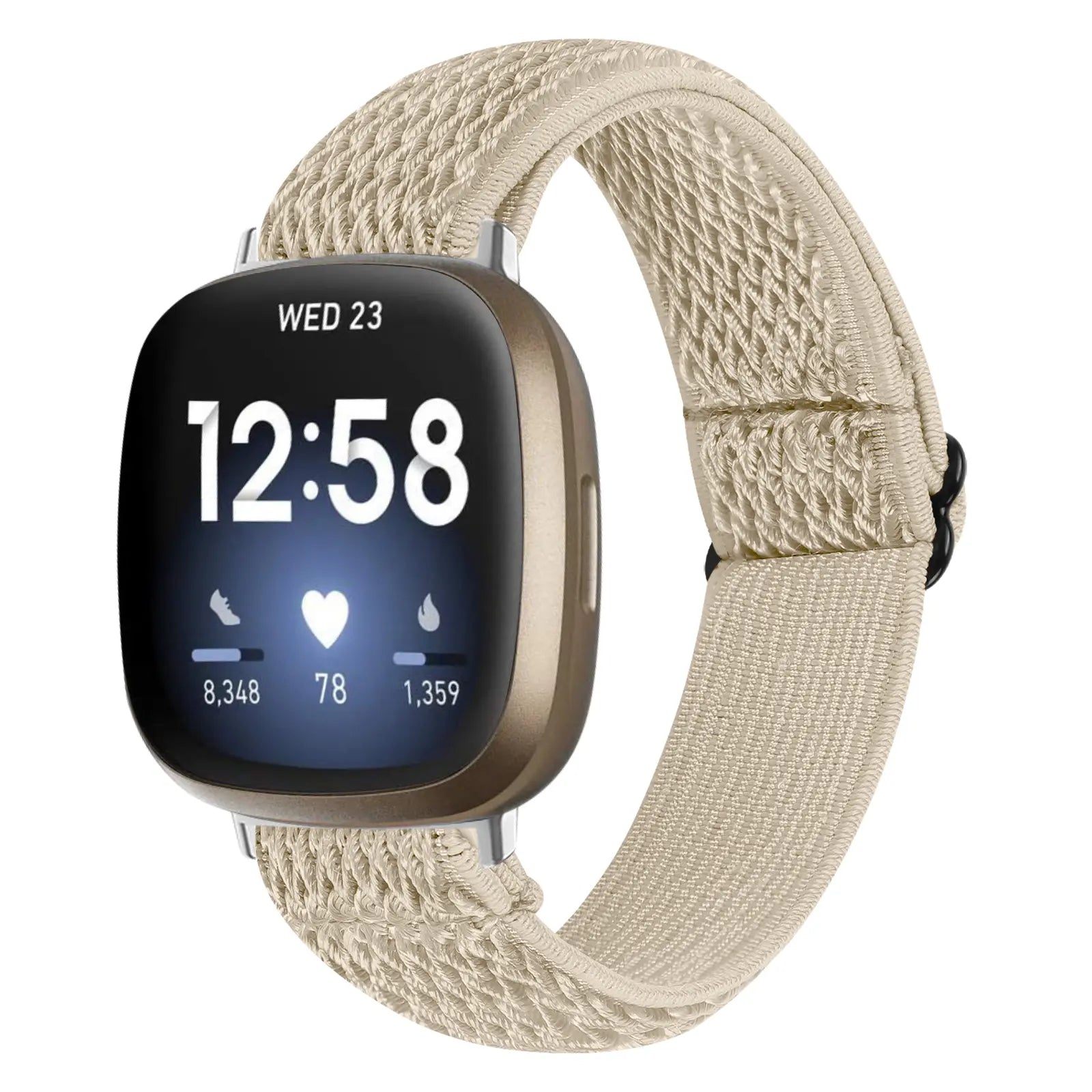 Fitbit Versa 3 Elastic Strap (Beige)