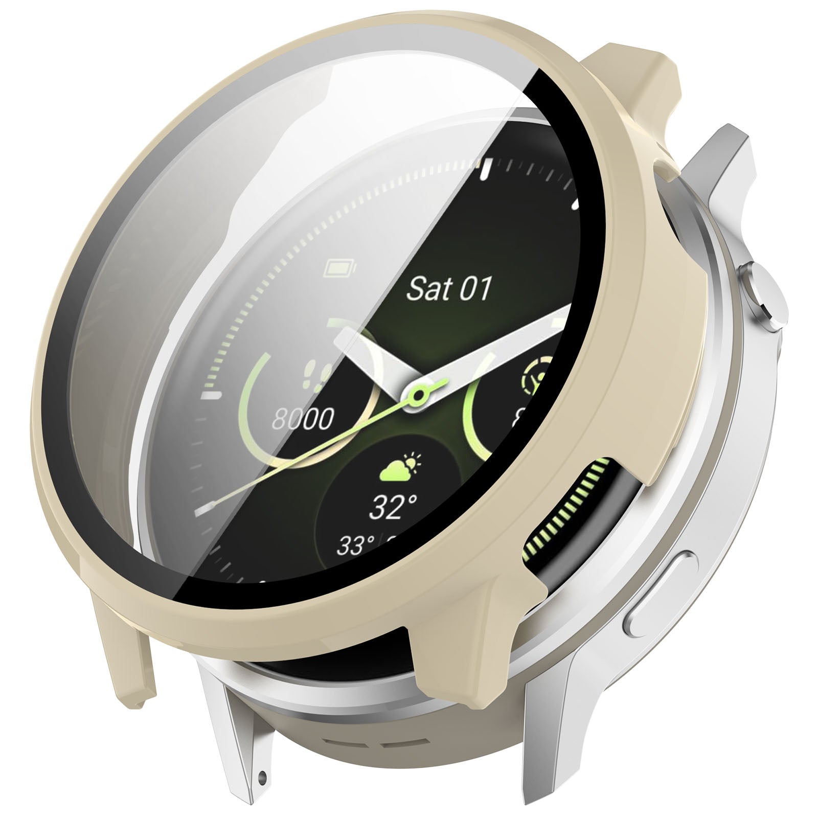 Garmin Venu 4 - 41mm hard case met glas (beige)