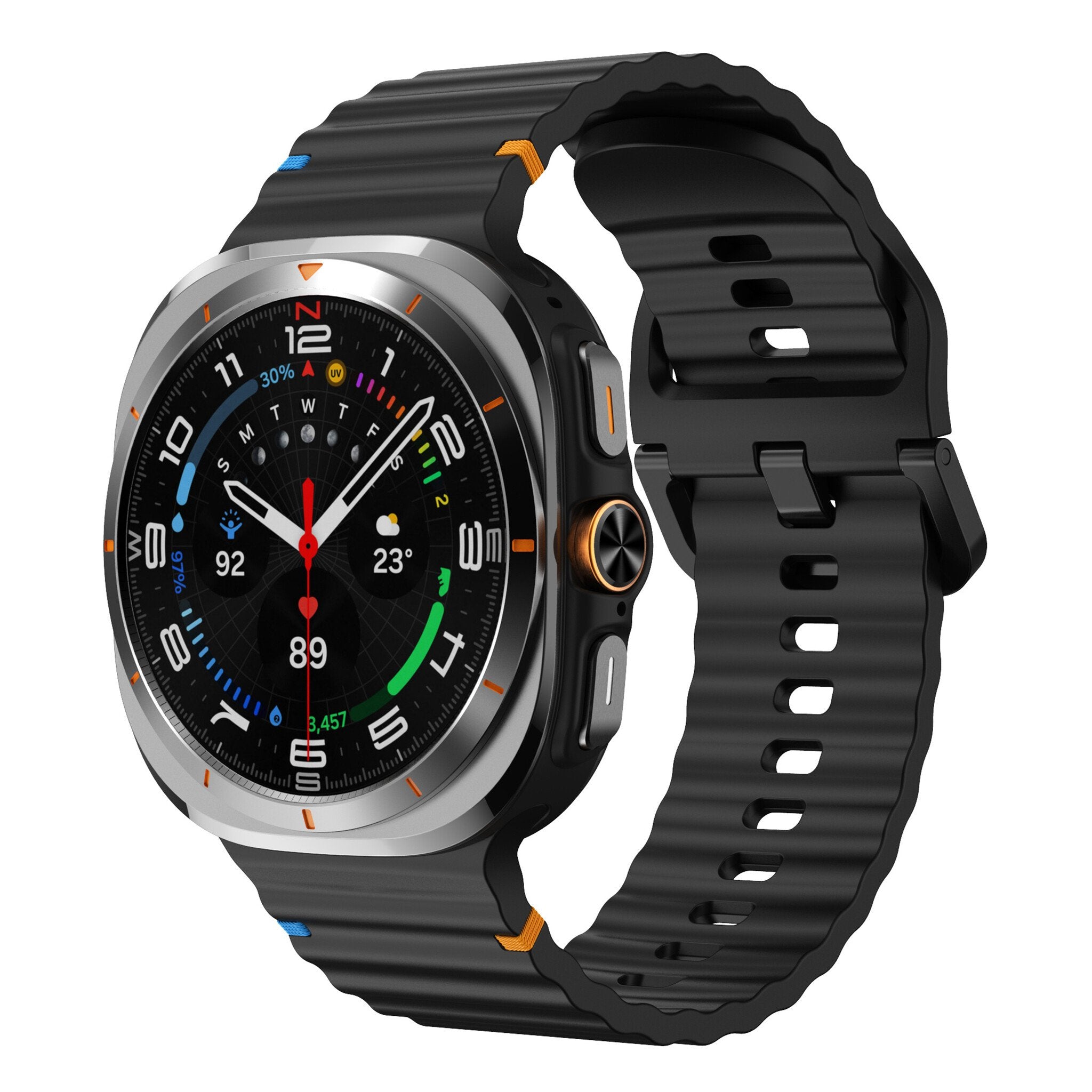Samsung Galaxy Watch Ultra Wave Silicone Strap (Black)