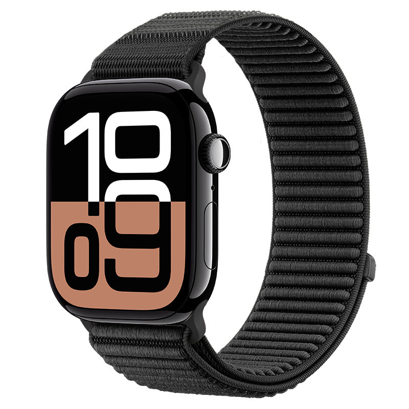 Strap-it Apple Watch Wave Nylon Strap (Black)