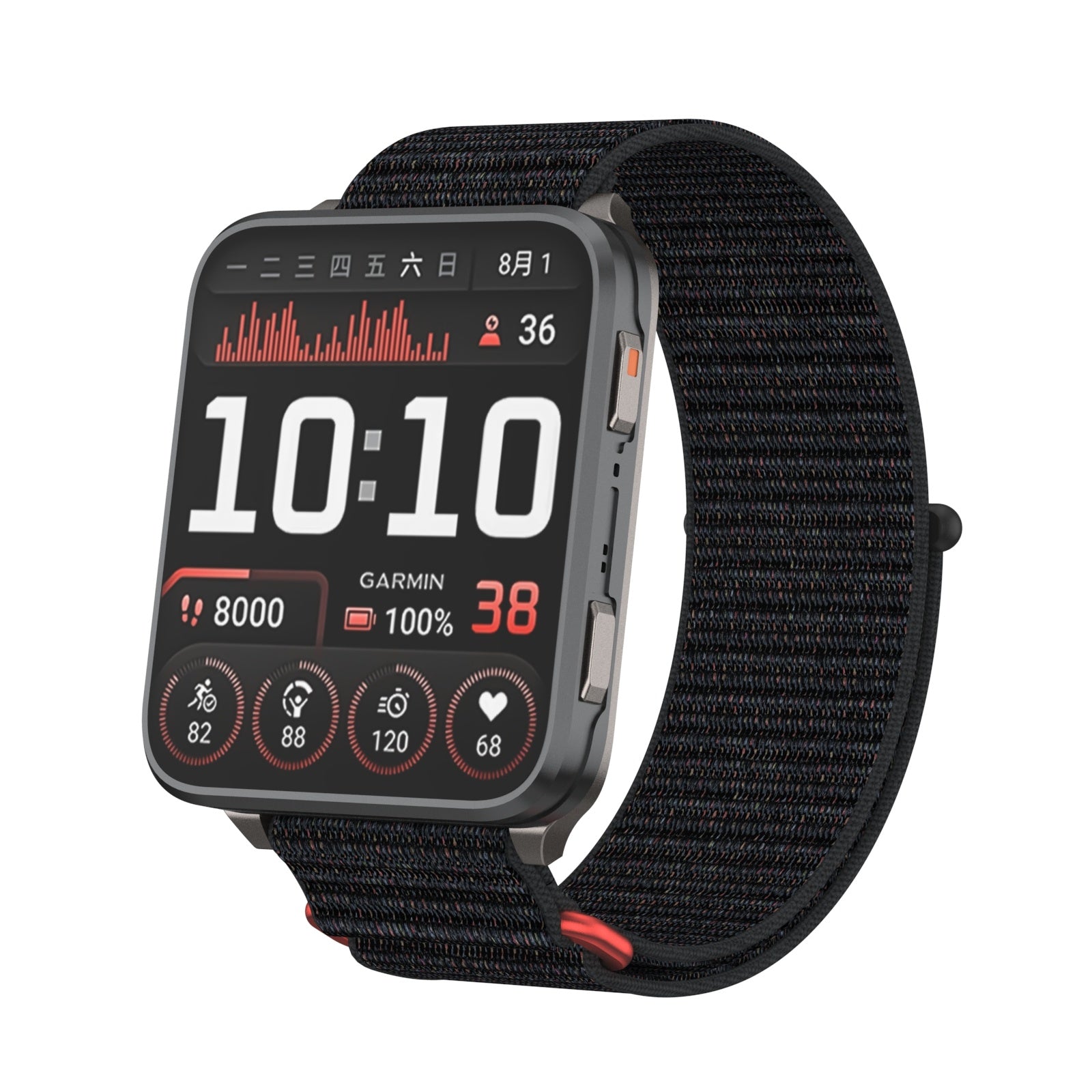 Garmin Venu X1 nylon bandje (zwart)