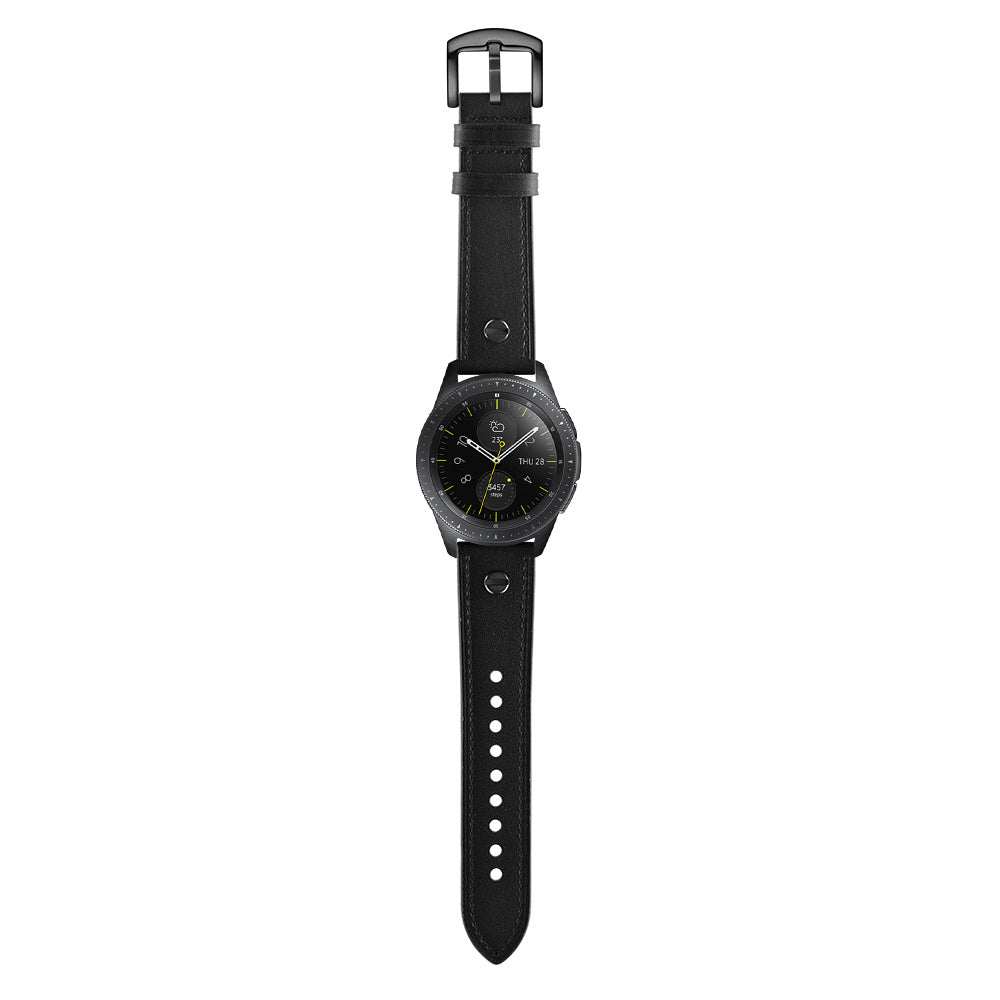 Amazfit GTR Mini geschroefde leren bandje (zwart)