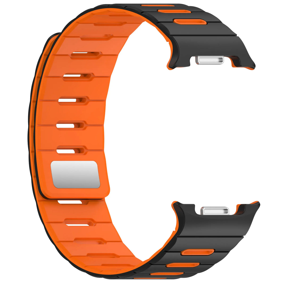 Magnetic Silicone Strap, black/orange
