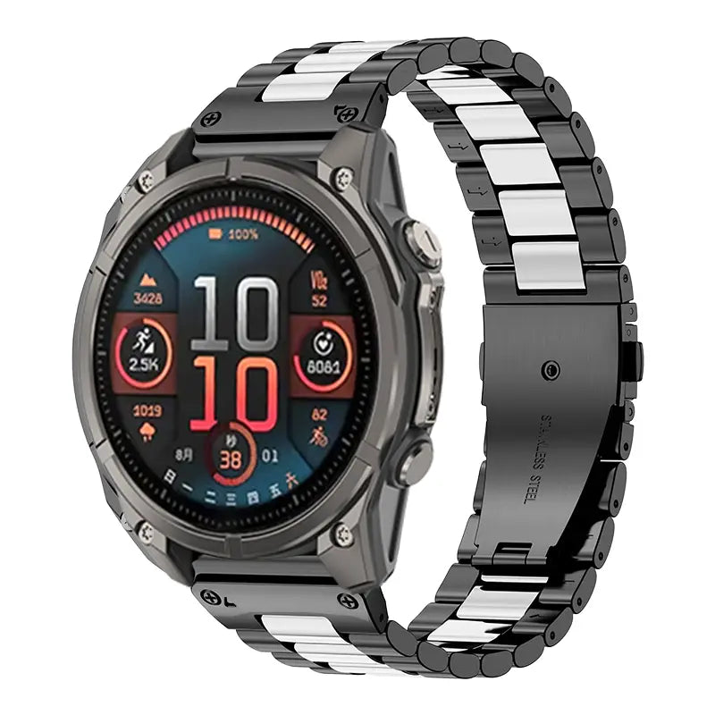 Garmin Quatix 8 Pro - 47mm premium stalen band (zwart/zilver)