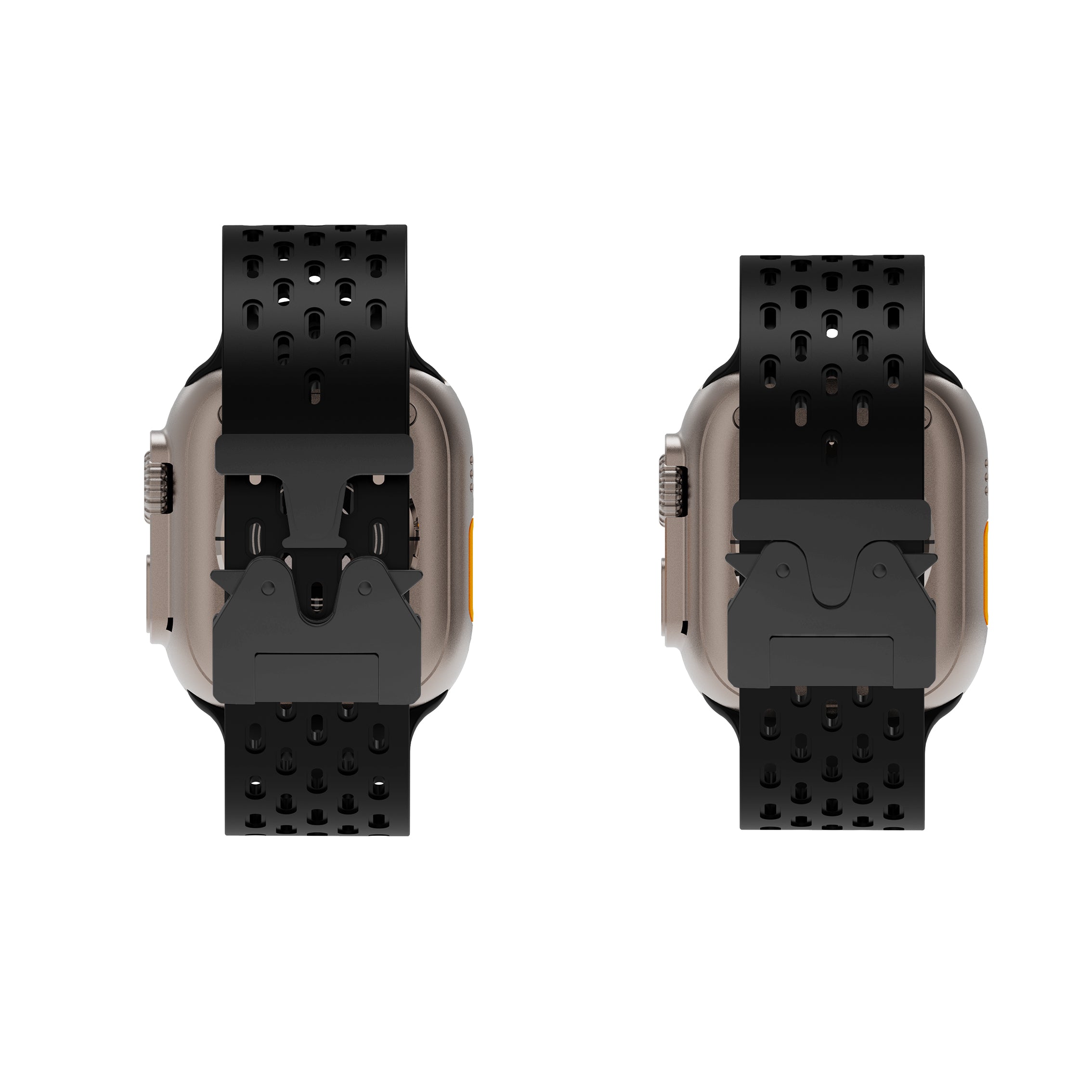 Apple Watch siliconen air bandje met P-Buckle (zwart)