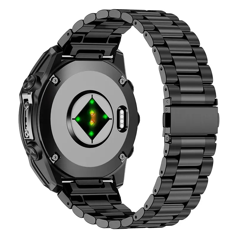 Garmin Quatix 5/6/7 premium stalen band (zwart)