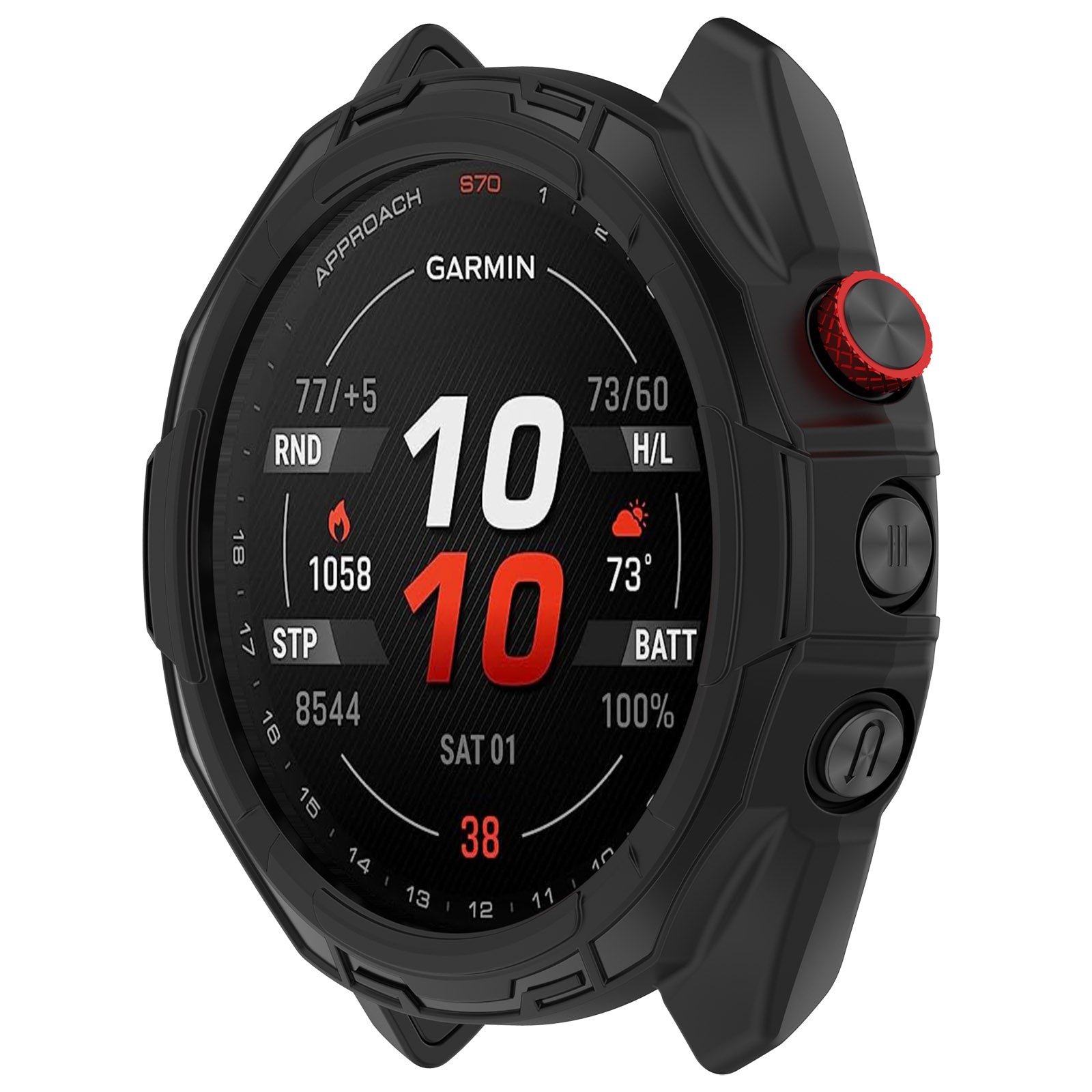 Garmin Approach S70 - 47mm Rugged TPU case (zwart)