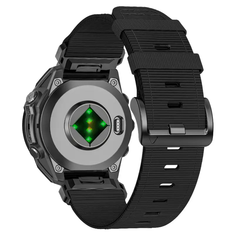 Garmin Quatix 8 Pro - 47mm premium nylon gesp band (zwart)