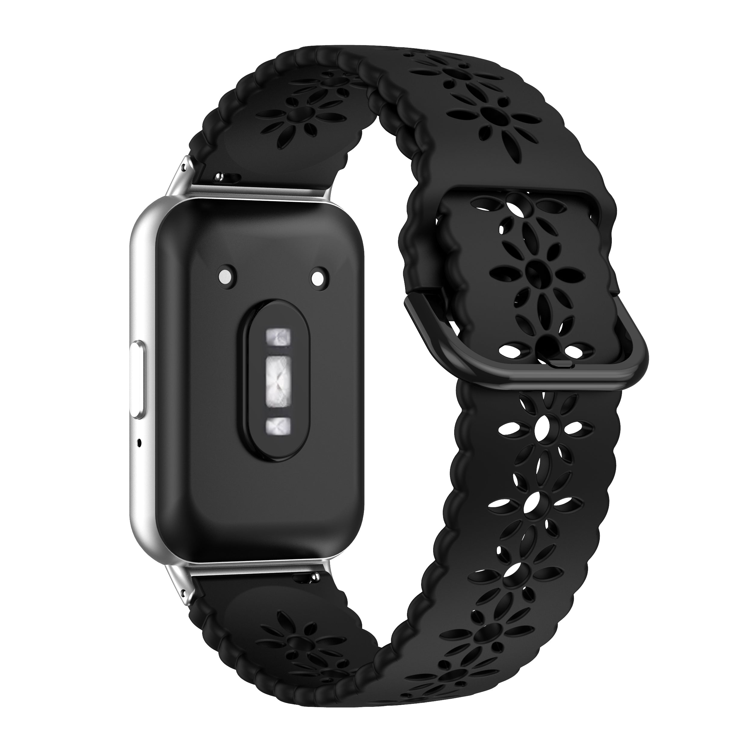 Samsung Galaxy Fit 3 siliconen bandje met patroon (zwart)