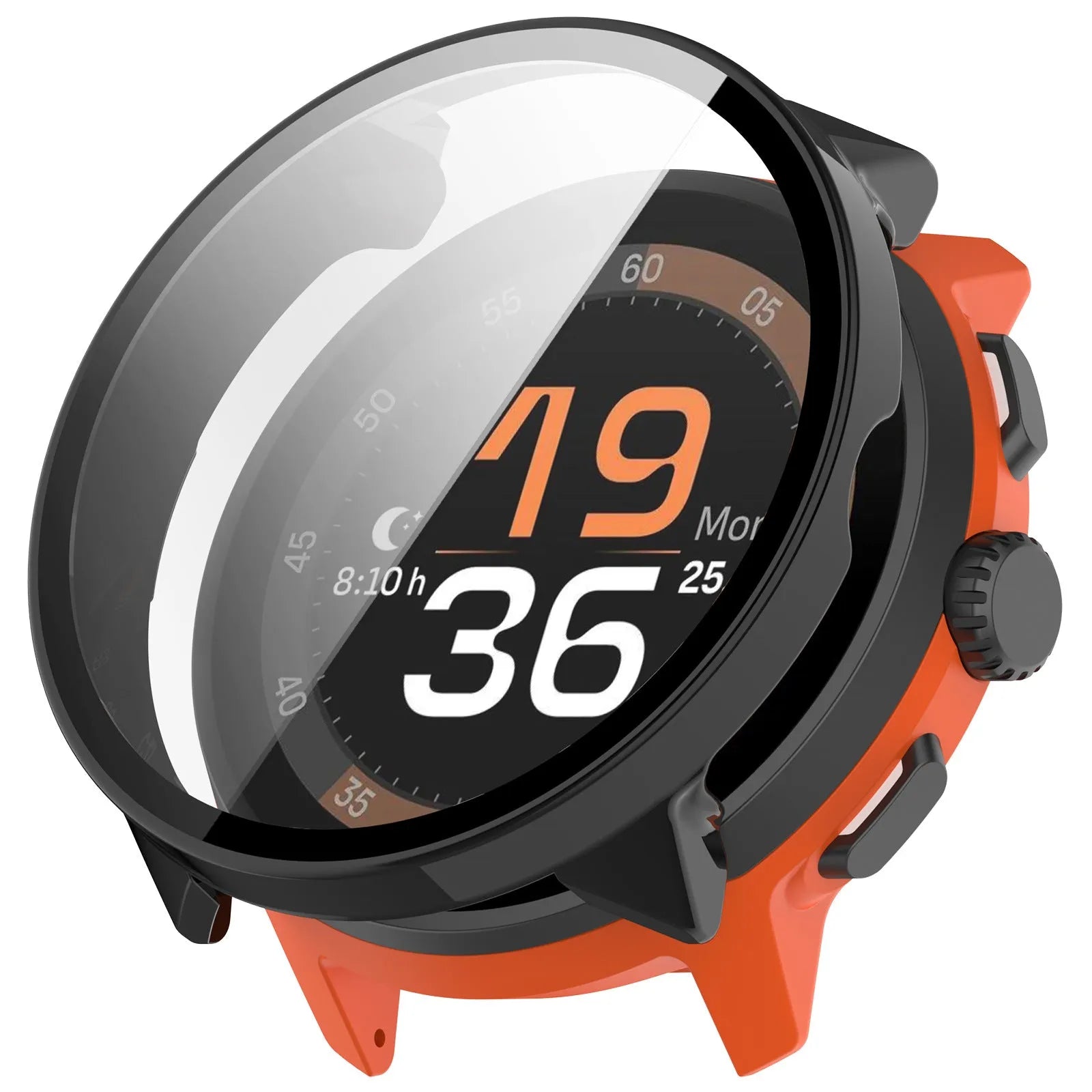 Suunto Run PC case met glas (zwart)