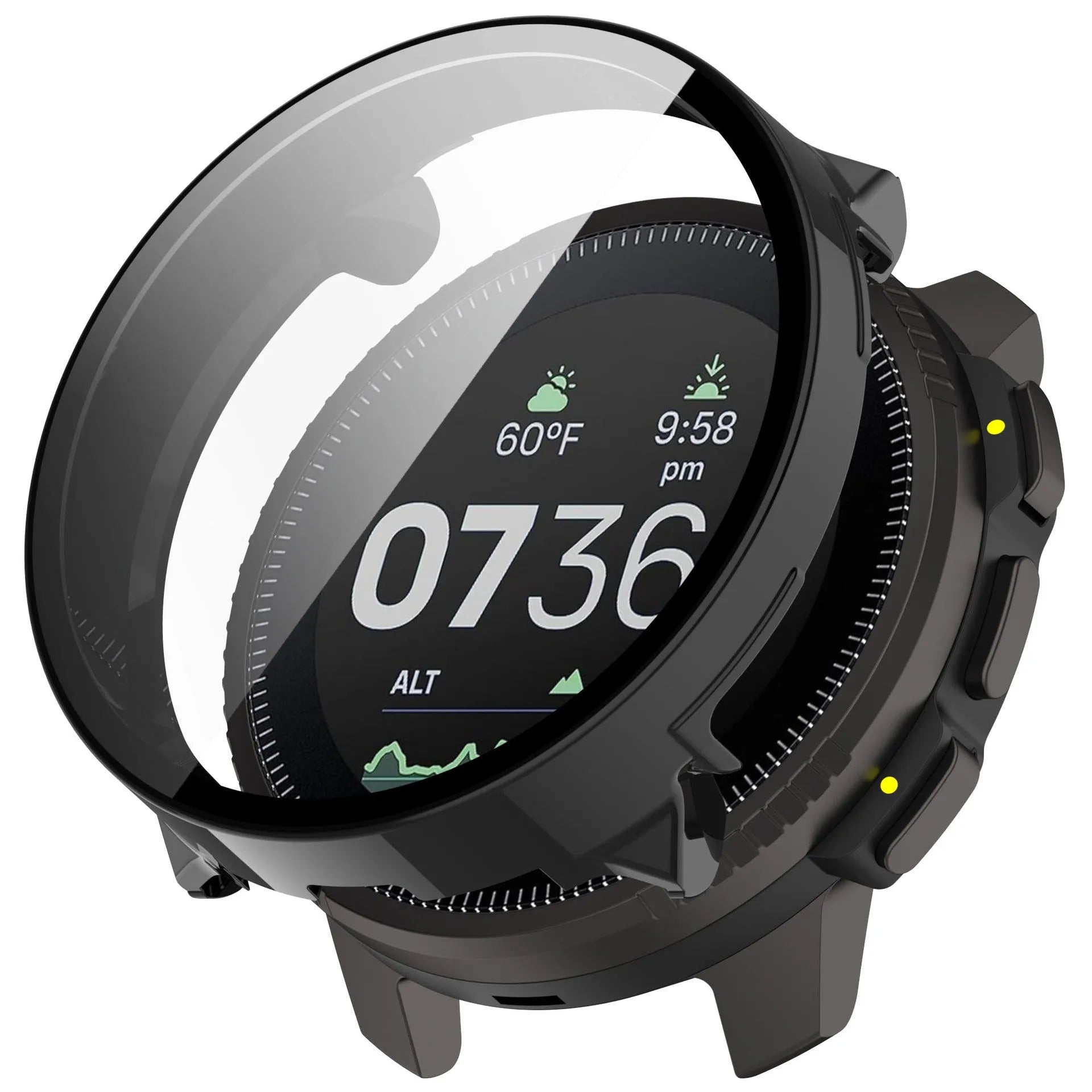 Suunto Vertical PC case met glas (zwart)