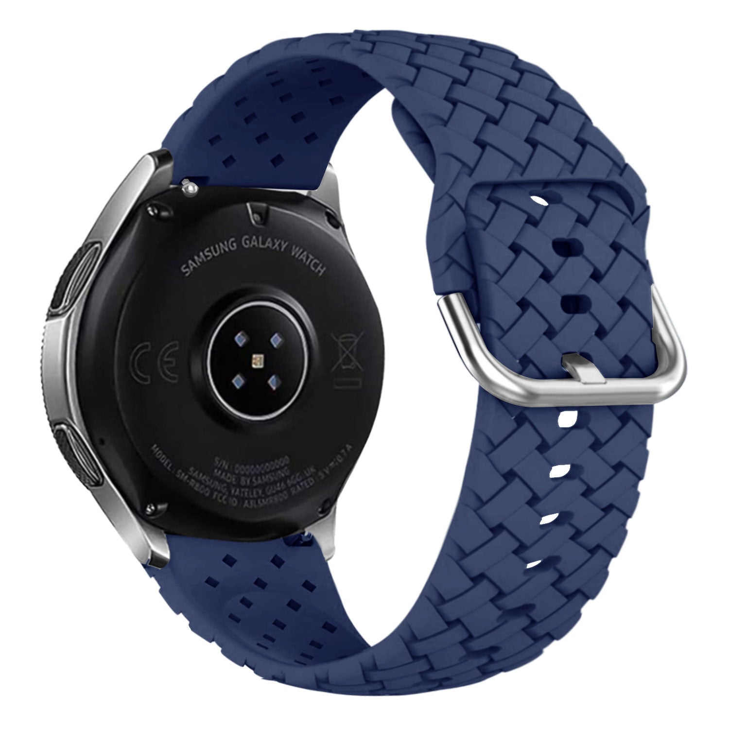 Samsung Galaxy Watch 5 44mm gevlochten siliconen bandje (donkerblauw)