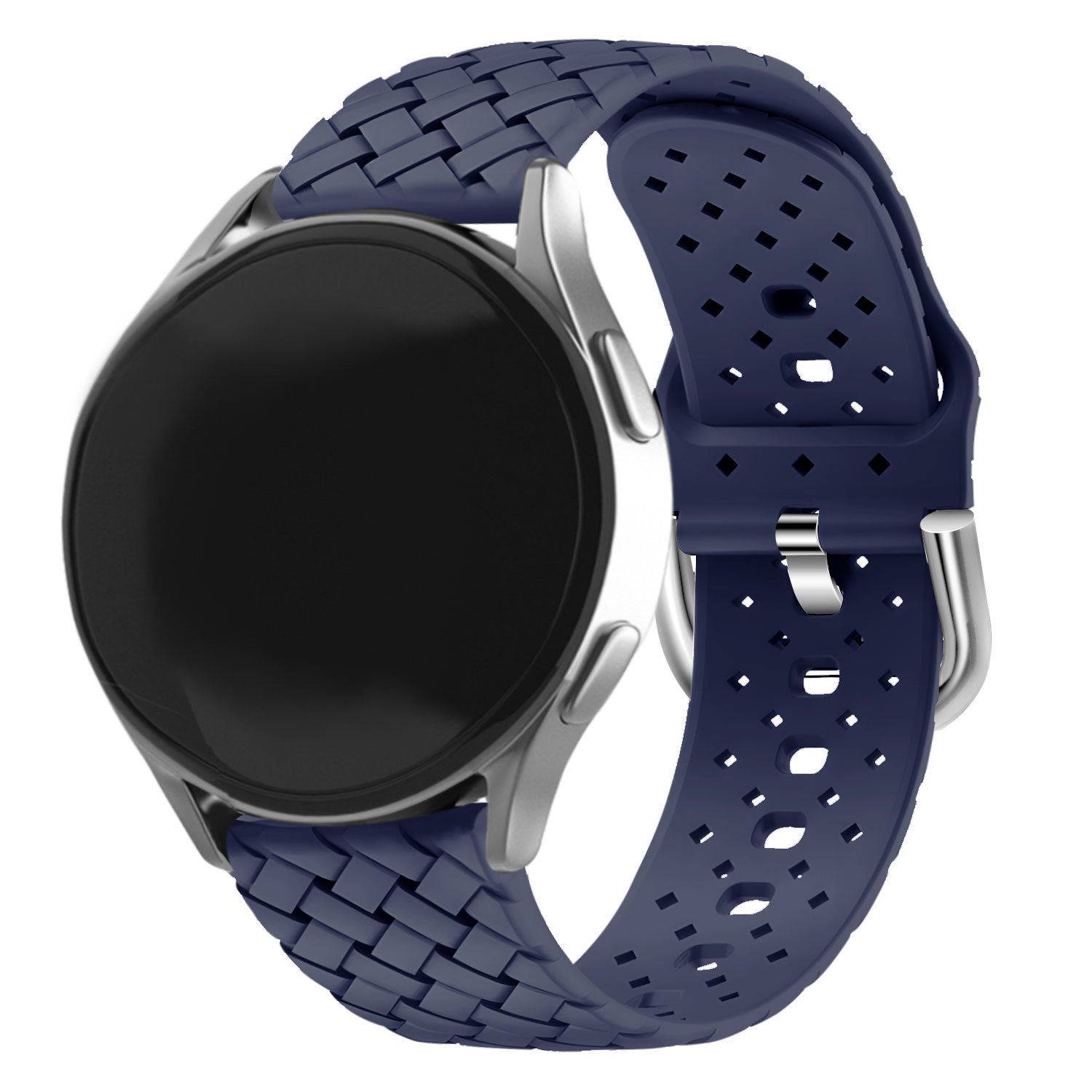 Samsung Galaxy Watch Active gevlochten siliconen bandje (donkerblauw)