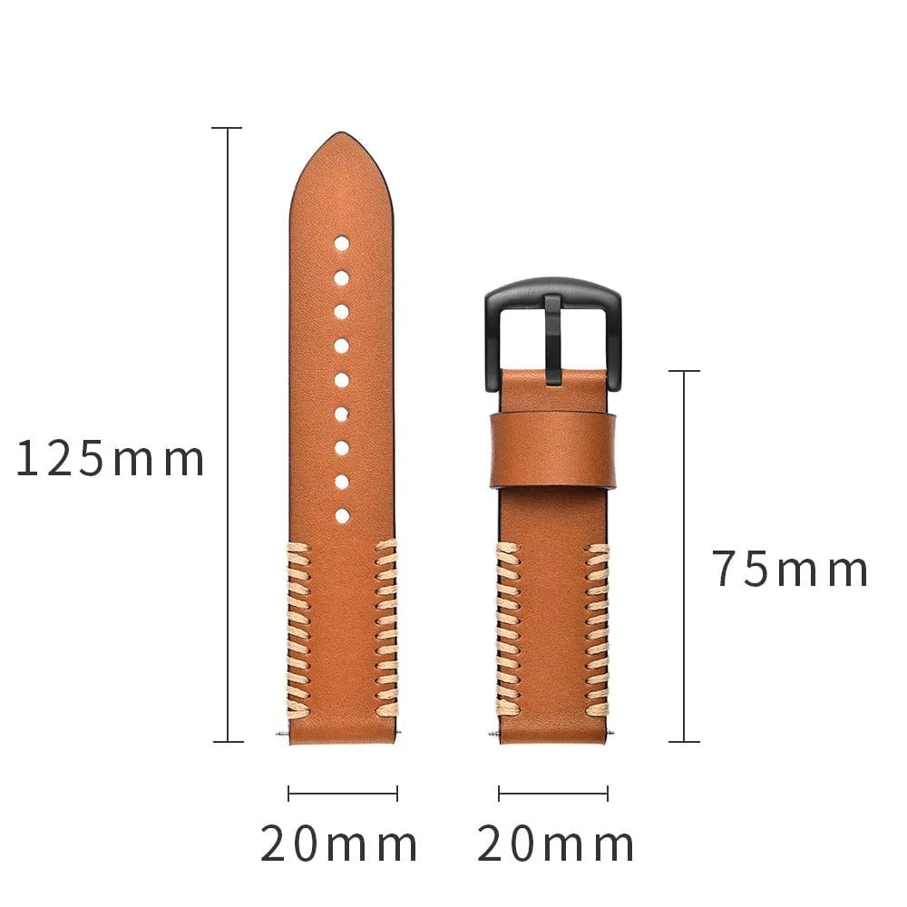 Honor Watch GS 3 Stitched leren band (bruin)