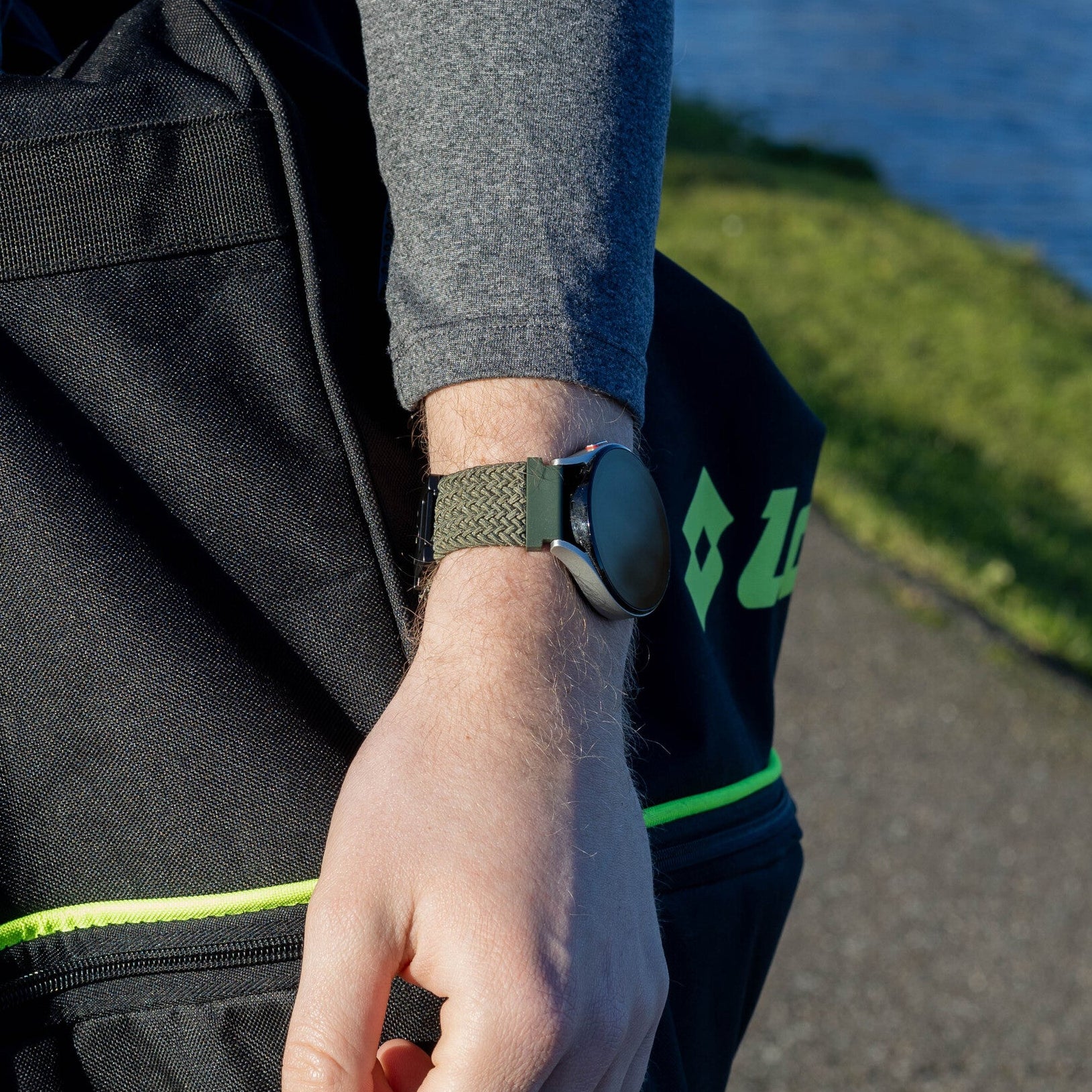 Samsung Galaxy Watch 3 - 41mm gevlochten band met P-buckle (groen)