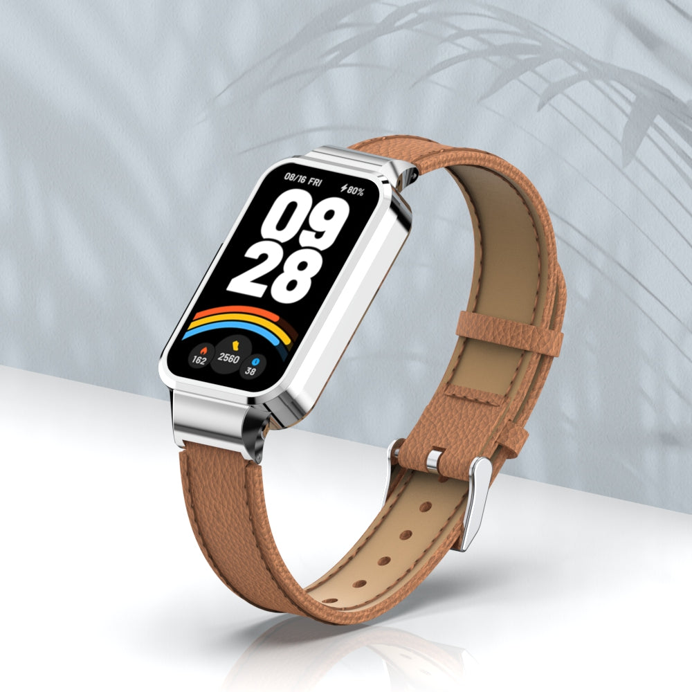 Xiaomi Smart Band 9 Active leren bandje (bruin)