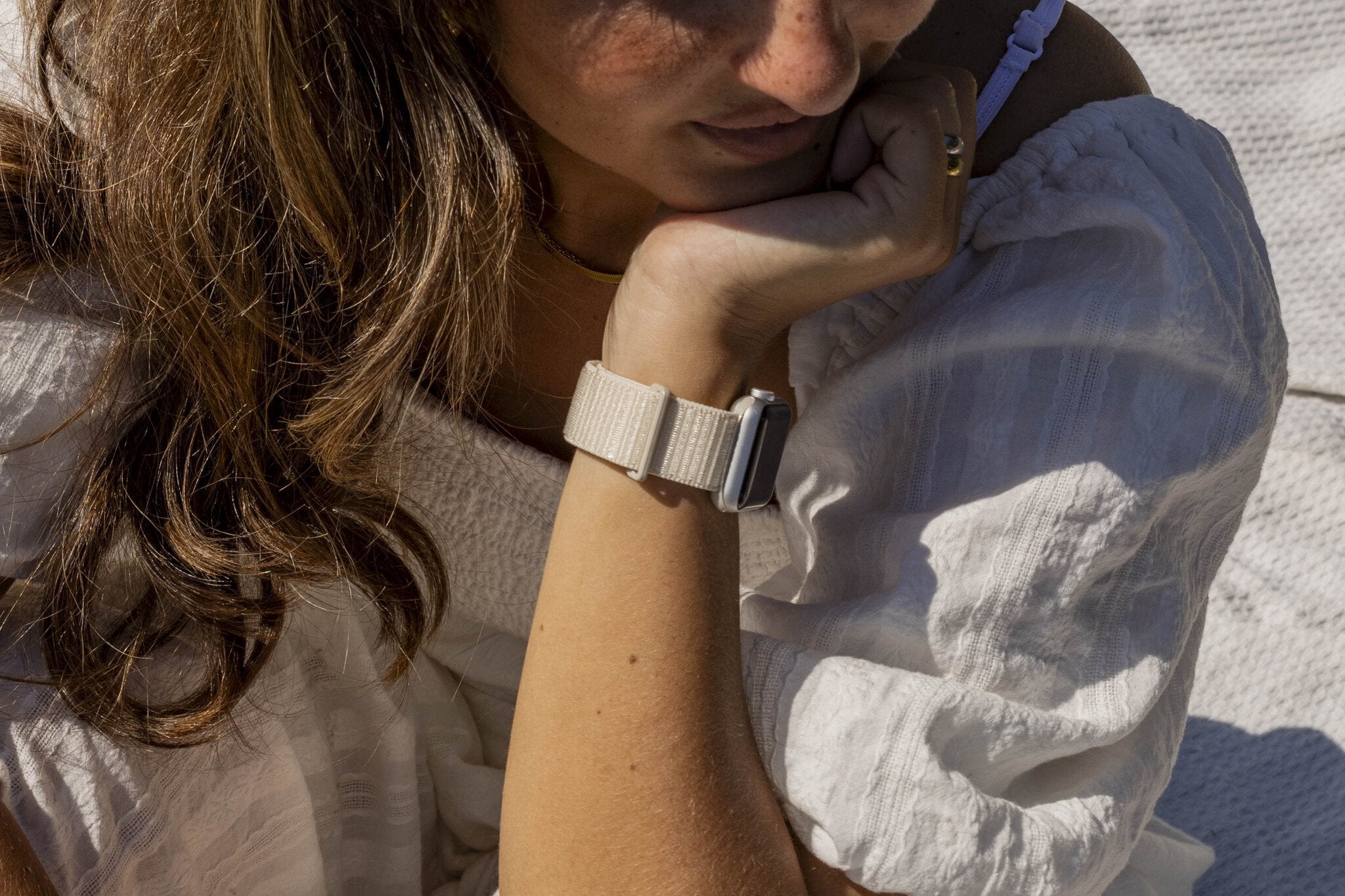 xoxo Wildhearts Apple Watch nylon bandje (sterrenlicht)