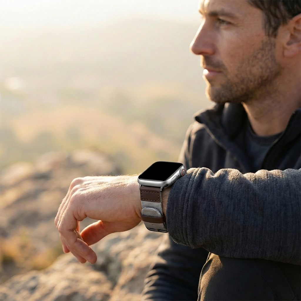 Apple Watch canvas bandje (grijs)