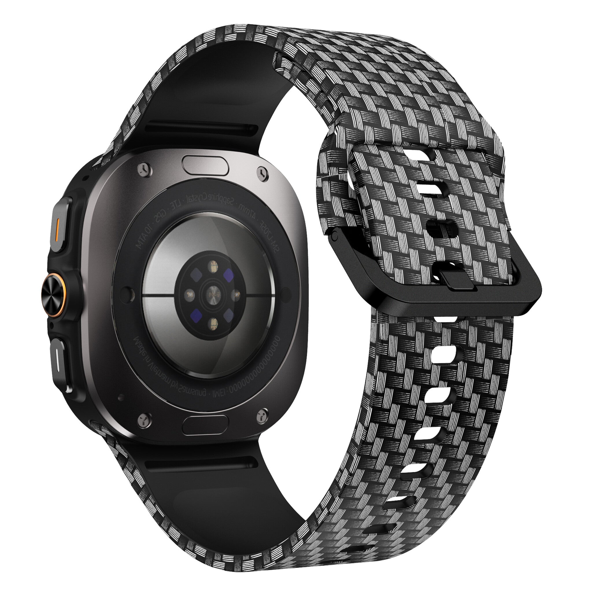 Carbon Fibre Samsung Galaxy Watch Ultra Silicone Strap