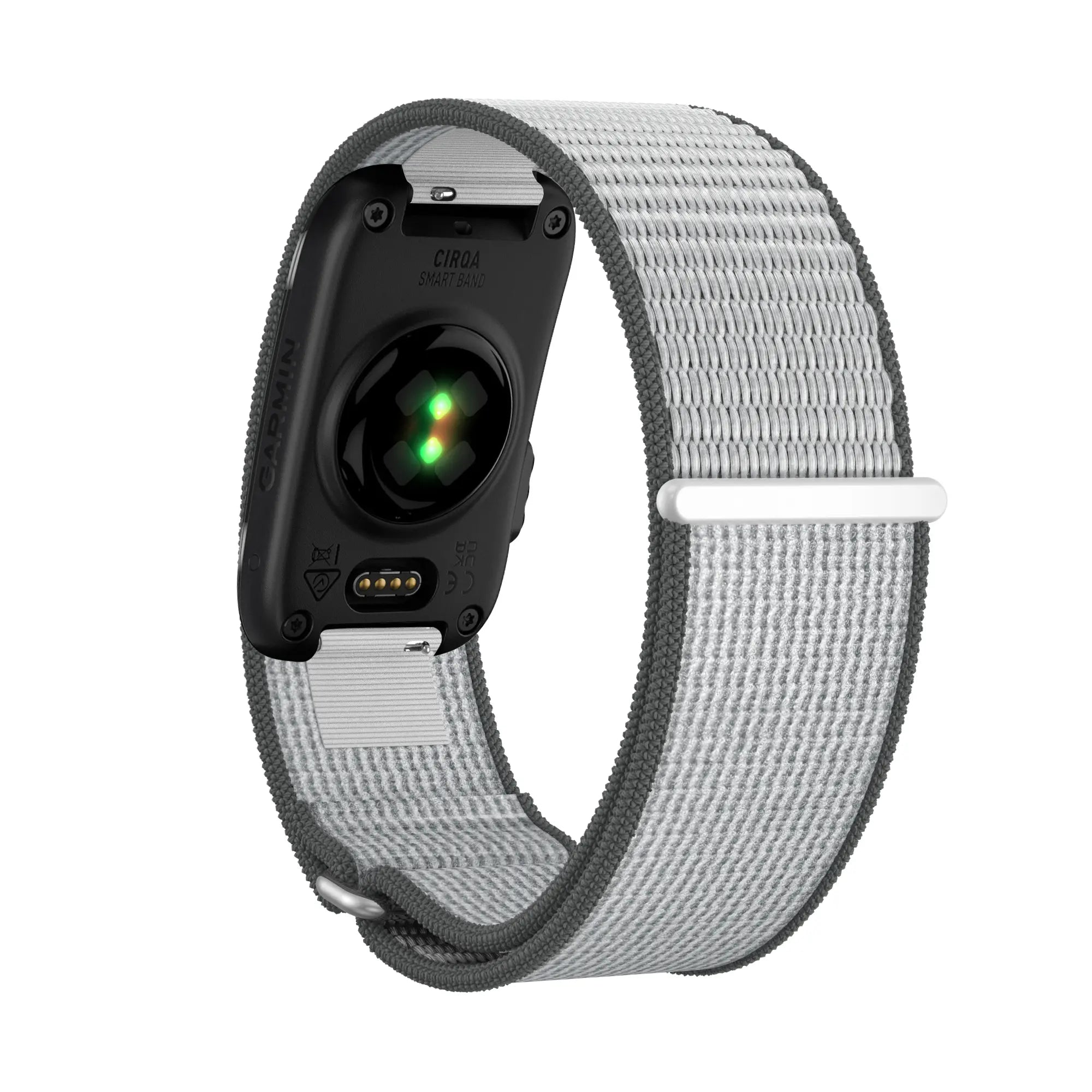 Bandz Garmin Cirqa nylon band 'Classic' (grijs/wit)