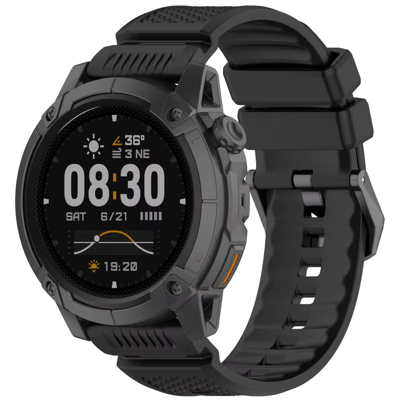 Coros Apex 4 - 46mm Silicone Strap (Black)