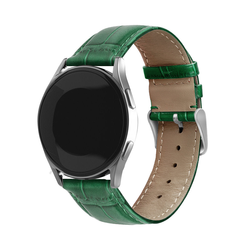 Suunto 9 Peak Pro leren crocodile grain band (groen)