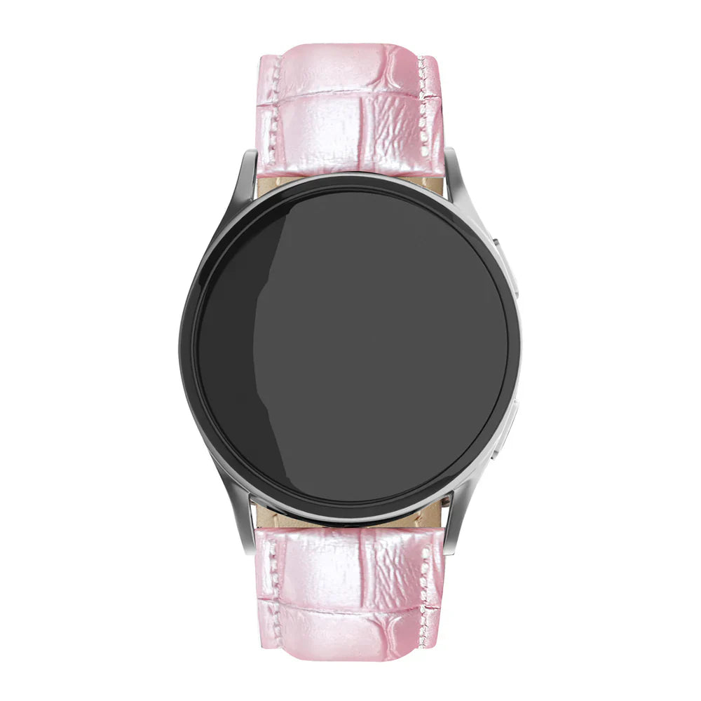 Withings ScanWatch 2 - 42mm Crocodile leren grain band (roze)