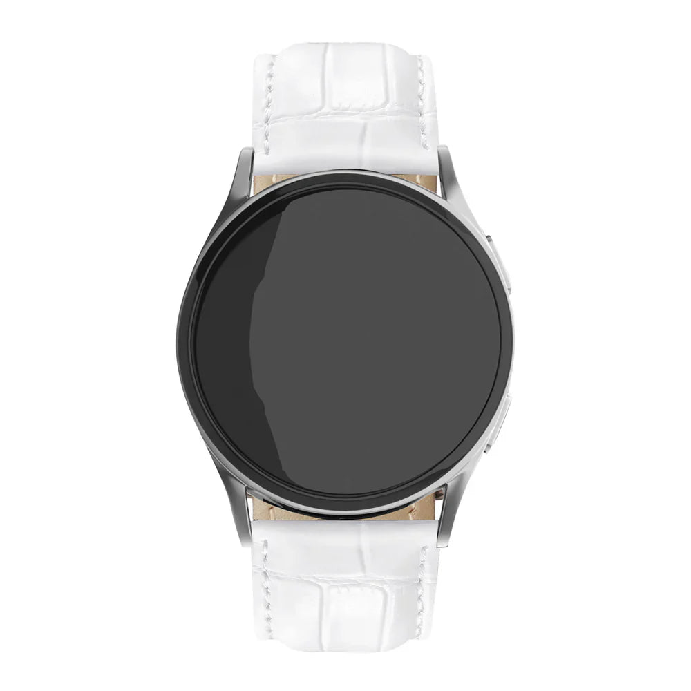 Withings ScanWatch 2 - 42mm Crocodile leren grain band (wit)