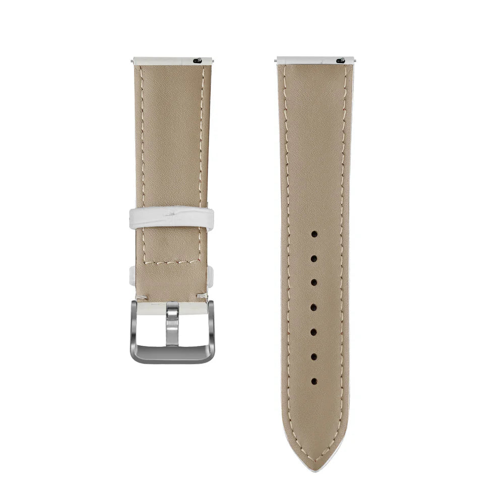 Amazfit Bip U (Pro) Crocodile leren grain band (wit)