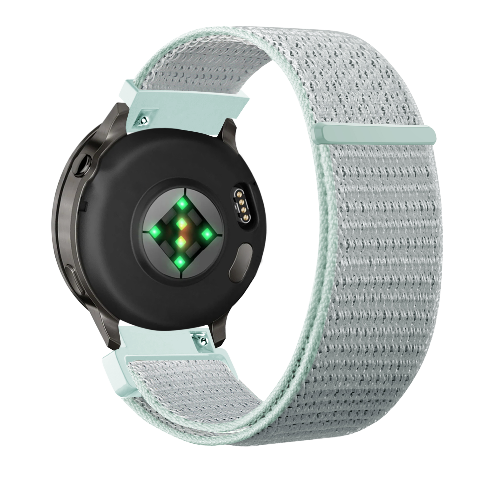 Bandz Garmin Forerunner 255s nylon loop band (licht cyaan)