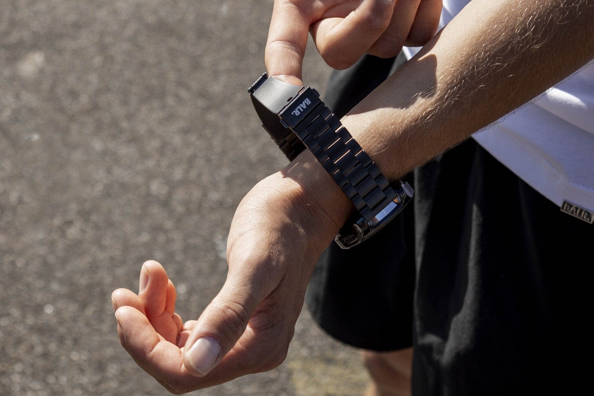 BALR OnePlus Watch stalen band (zwart)