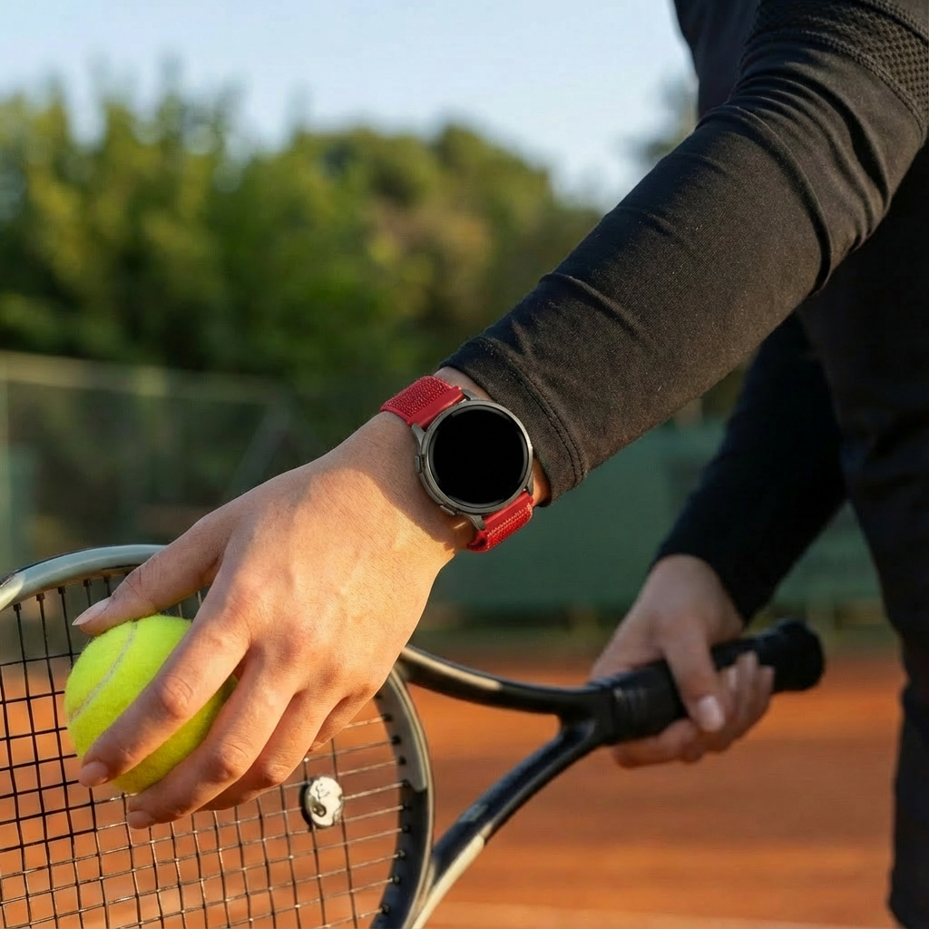 Bandz Garmin Forerunner 645 Nylon Loop Strap (Red)