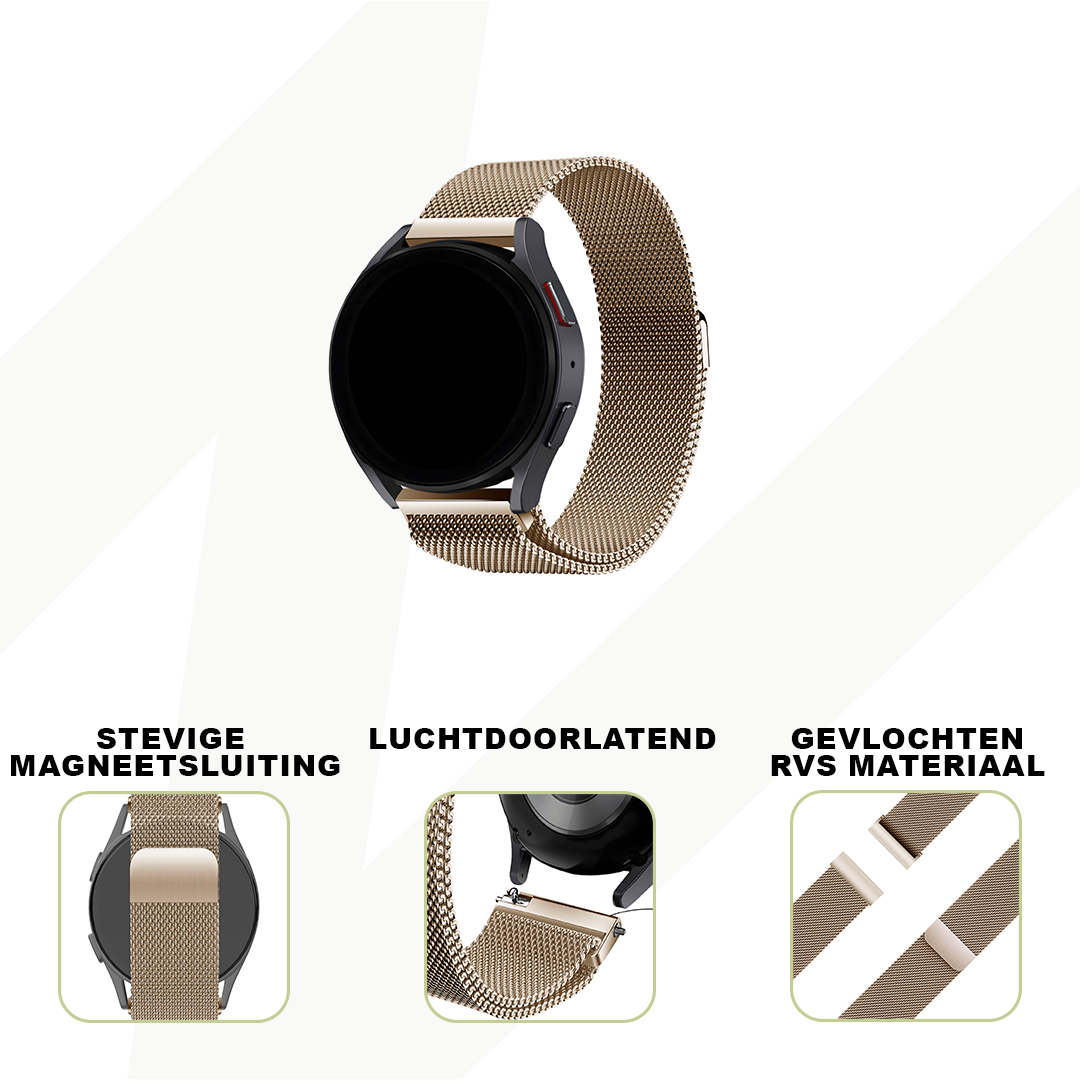 Bandz Garmin Vivoactive 3 Milanese loop band (champagne)