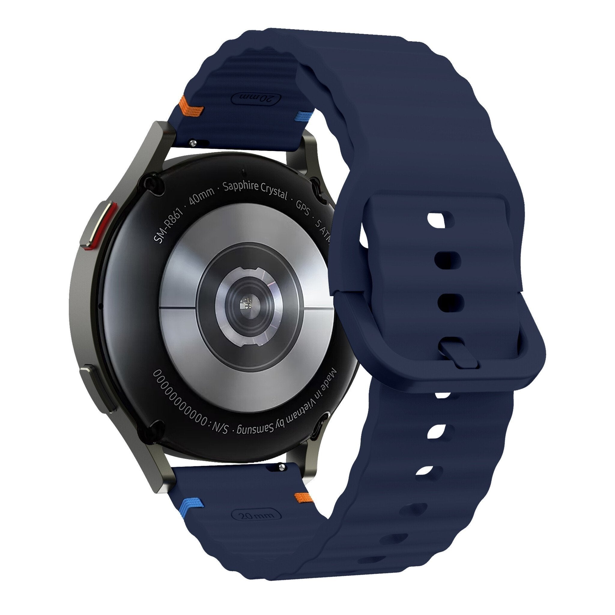 Huawei Watch GT 5 Pro - 46mm wave siliconen bandje (donkerblauw)
