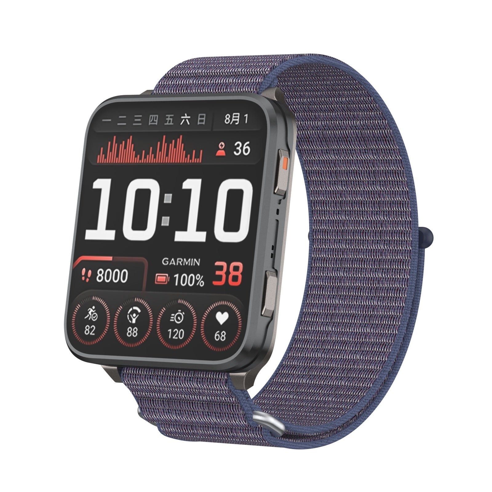 Garmin Venu X1 nylon bandje (donkerblauw)