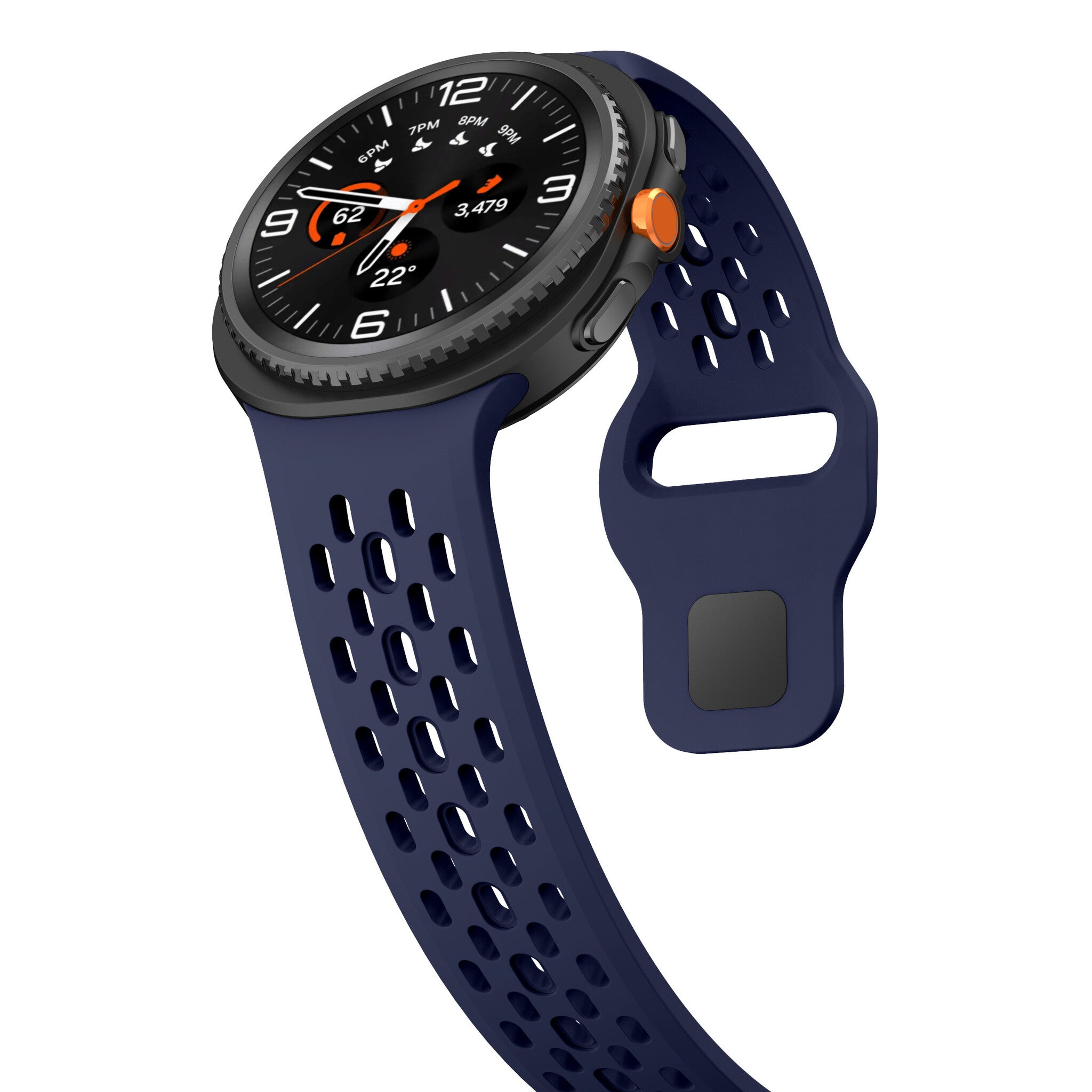 Samsung Galaxy Watch 8 - 44mm siliconen air bandje (donkerblauw)