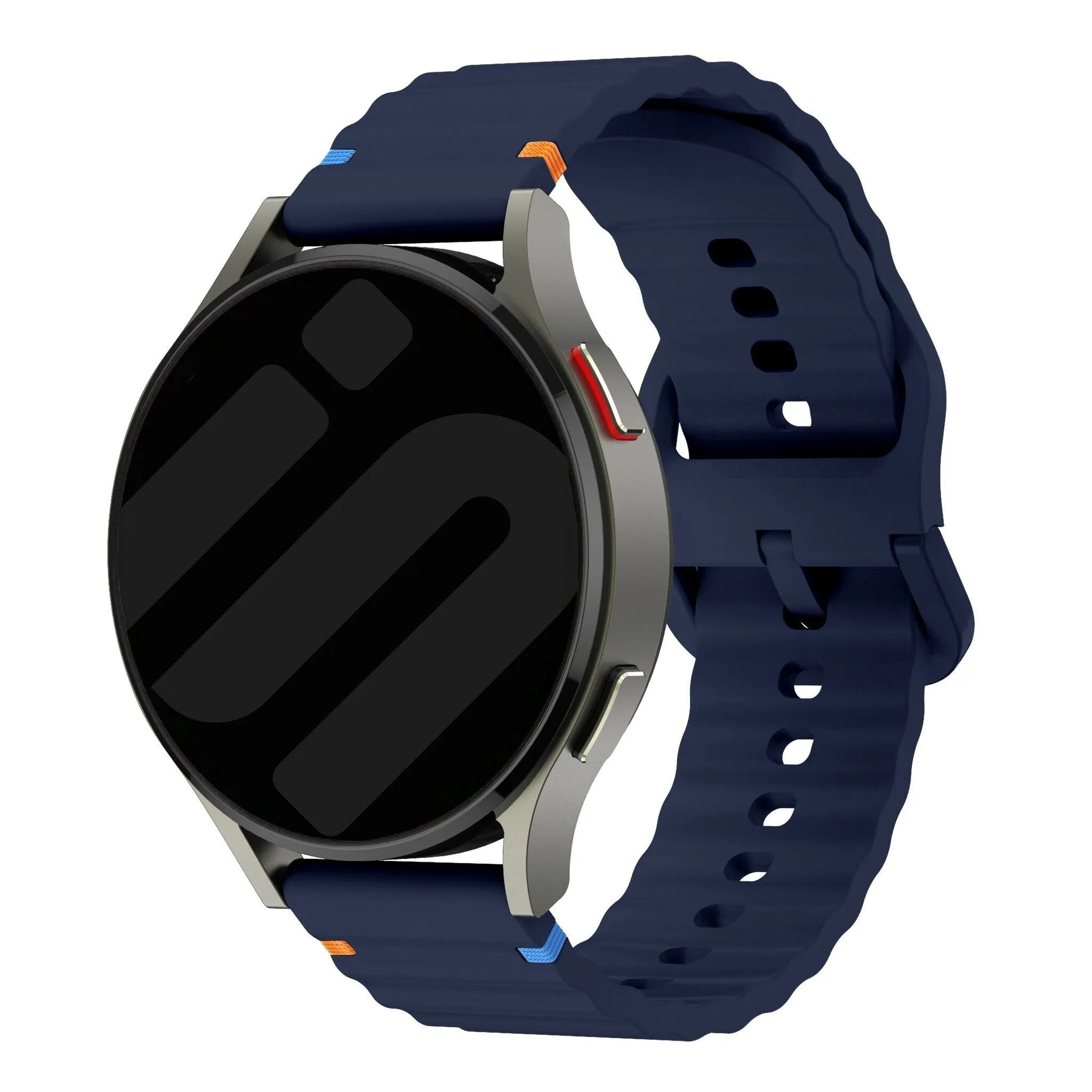 OnePlus Watch 3 wave siliconen bandje (donkerblauw)