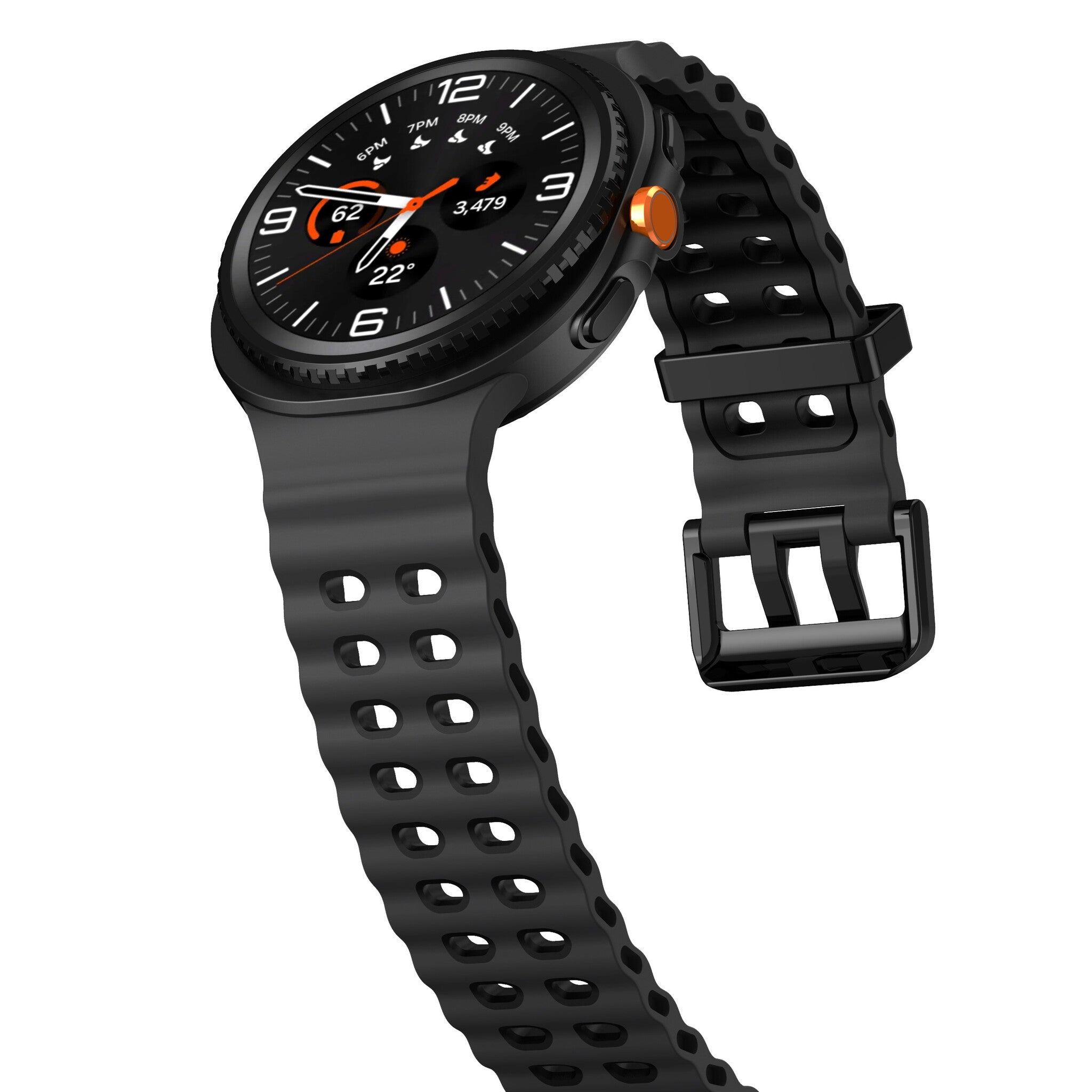 Samsung Galaxy Watch 8 - 40mm Ocean bandje (donkergrijs/zwart)