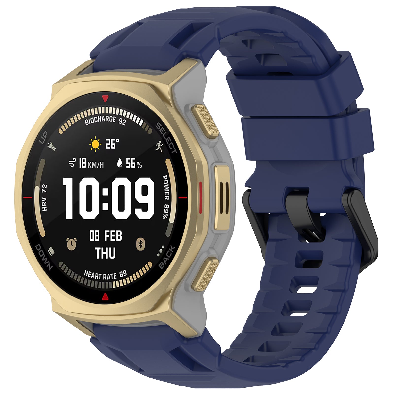 Amazfit T-Rex 3 Pro - 44mm siliconen bandje (donkerblauw)