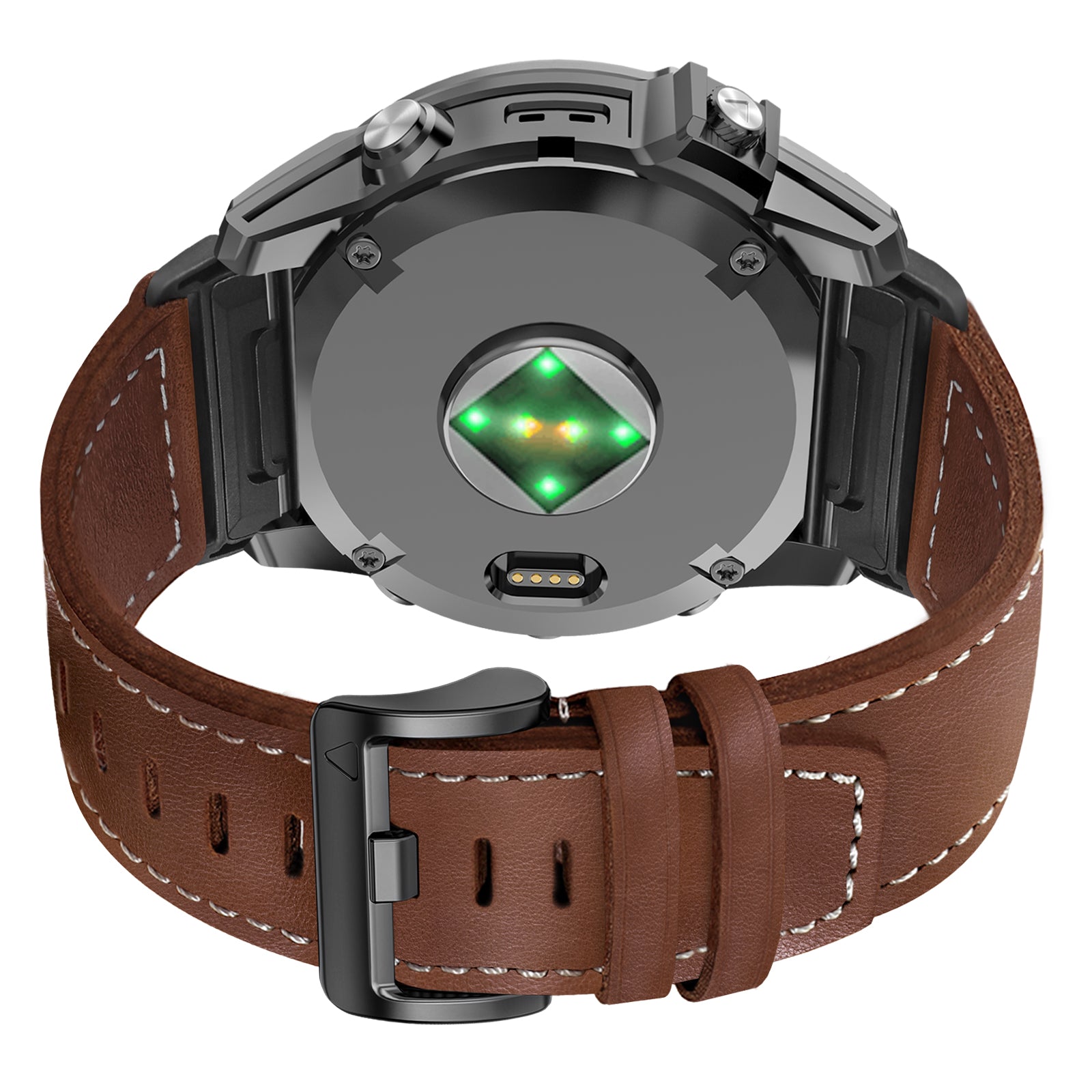 Garmin Instinct 3 - 50mm Premium Leather Strap (Dark Brown)